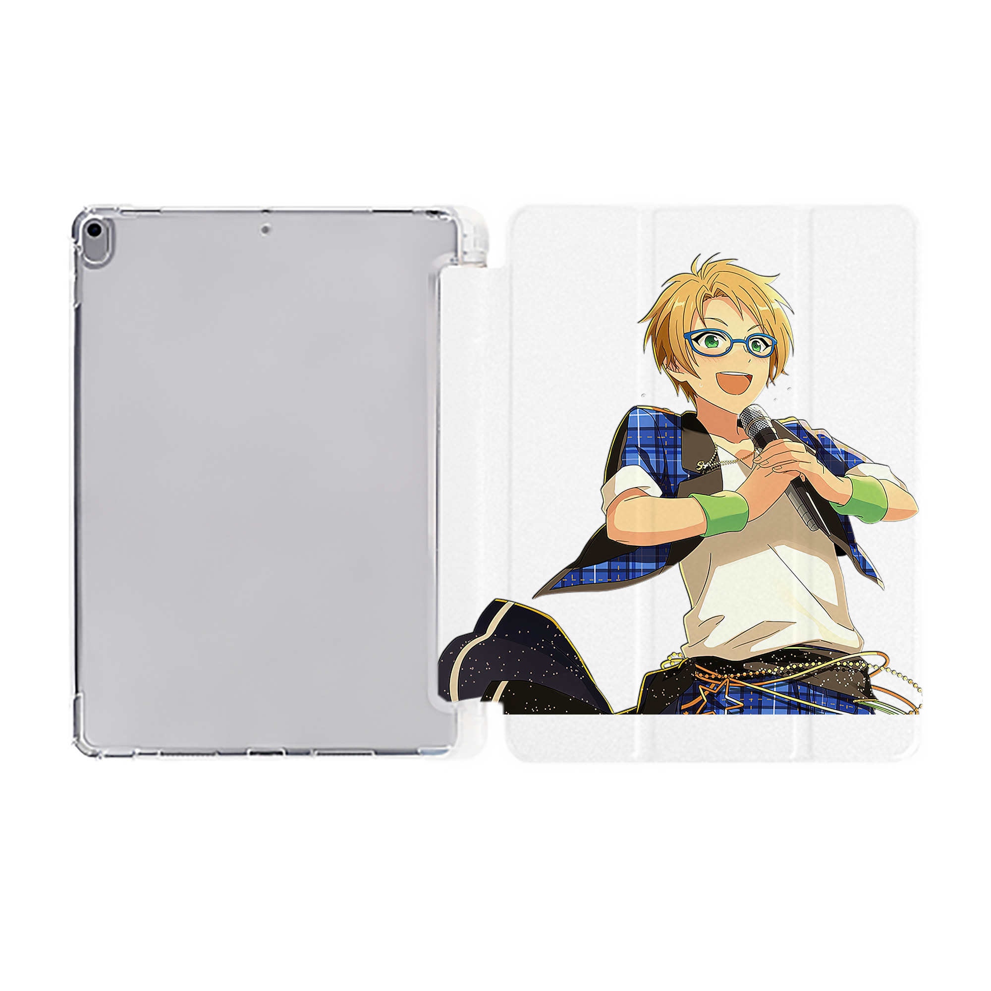 （画像用） あんさんぶるスターズ! Ensemble Stars IPad ケース ペン収納付き 三つ折りスタンド PUレザー×シリコン 対応機種9.5/10.5/10.9インチ